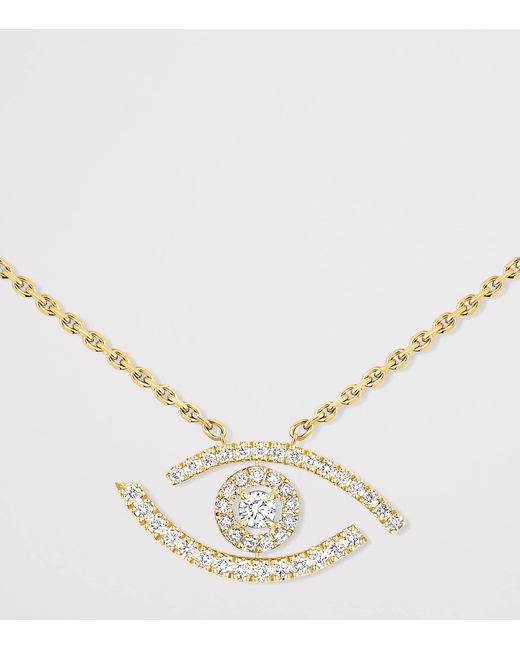 Messika Natural Lucky Eye And Diamond Pavé Necklace