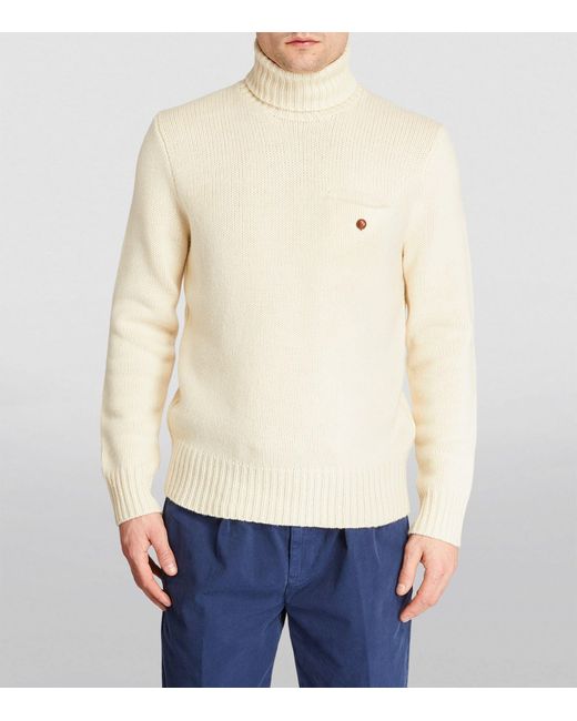 Polo Ralph Lauren Natural Wool-cashmere Rollneck Sweater for men