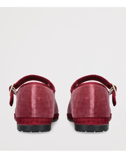 Flabelus Red Velvet Theresa Espadrilles
