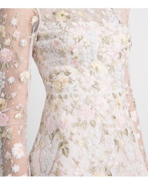 Needle & Thread White Garden Rose Maxi Dress