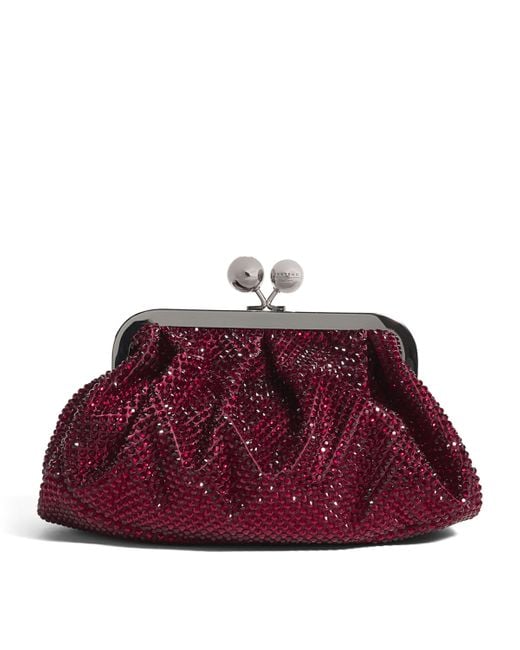 Weekend by Maxmara Red Medium Embellished Pasticcino Clutch Bag