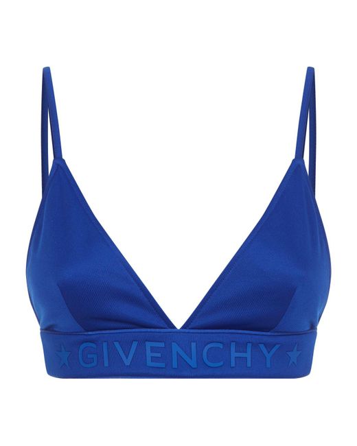 Givenchy Blue Logo Bralette
