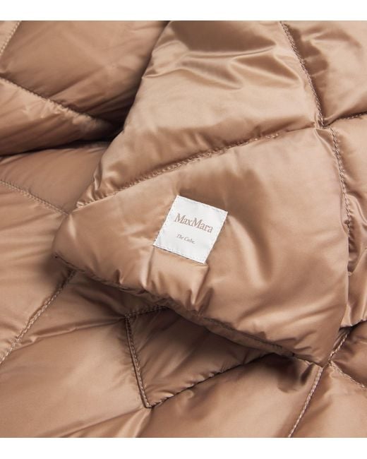 Max Mara Brown Down Water-Resistant The Cube Coat