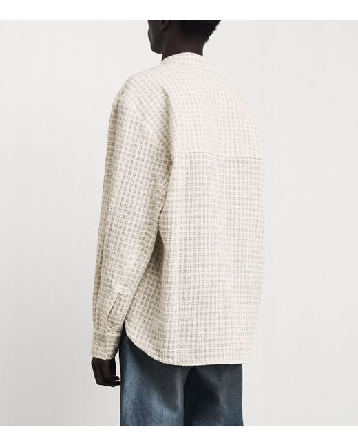 Séfr White Seersucker-Effect Wes Shirt for men