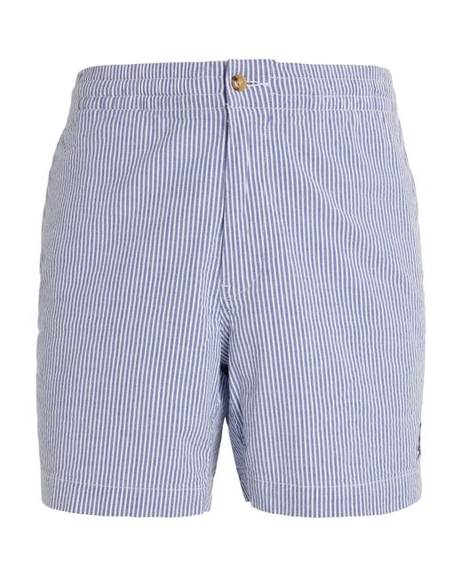 Polo Ralph Lauren Blue Stretch-cotton Striped Shorts for men