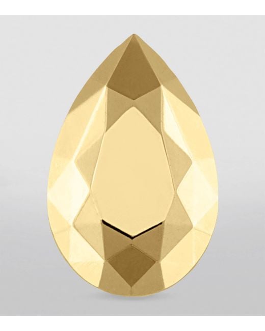 Maria Tash Natural Faceted Pear Threaded Stud Earring