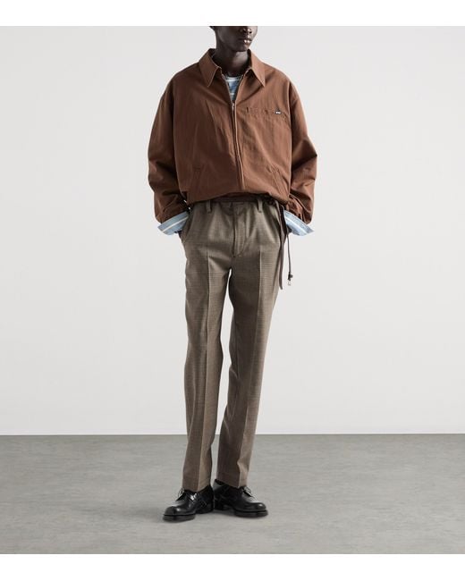 Prada Brown Technical Shirt Jacket for men