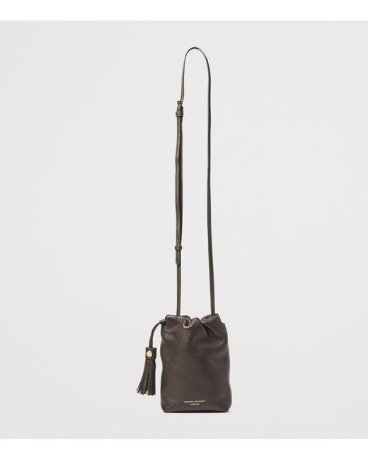 Aspinal Black Leather Soho Cross-Body Pouch