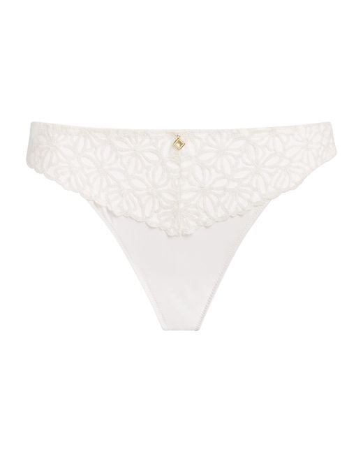 Aubade White Lace Secret Memories Tanga Briefs