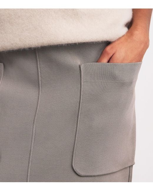 Joseph Gray Milano-Knit Midi Skirt