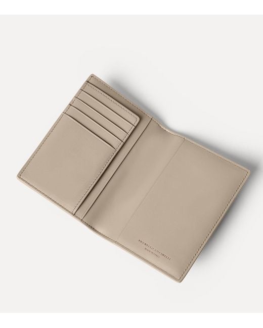 Brunello Cucinelli Natural Leather Logo Wallet