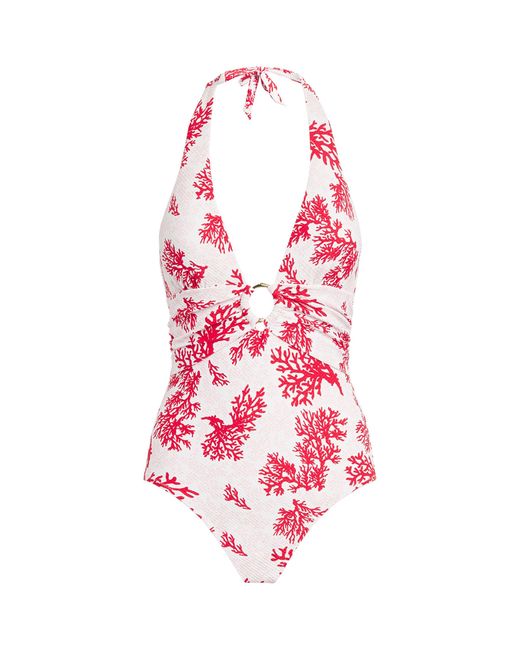 Heidi Klein Pink Halterneck Scala Swimsuit