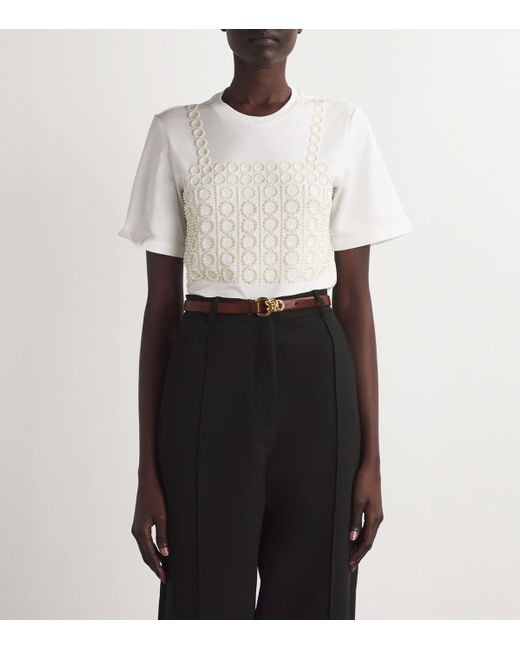 Sandro Brown Leather Chain Buckle Belt