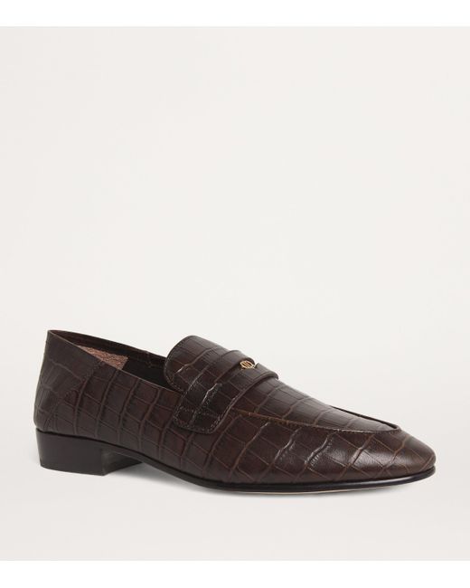 PAIGE Brown Leather Macall Loafers