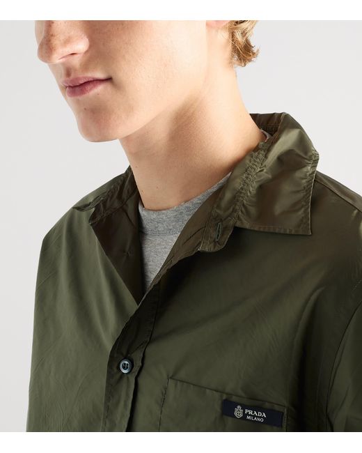 Prada Green Re-Nylon Shirt for men