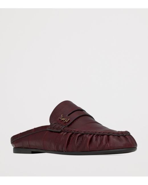 Saint Laurent Brown Eel Le Loafers