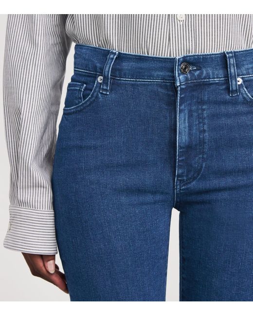 FRAME The Icon Flared Jeans in Blue | Lyst