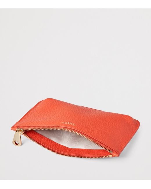 Aspinal Red Medium Leather Ella Pouch