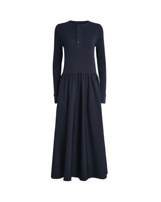 Midi Dresses Navy Blue Ralph Lauren Dress Polo Ralph Lauren Women's Blue  Cotton Henley Midi Dress