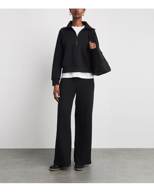 Spanx Black Airessentials Half-Zip Sweater