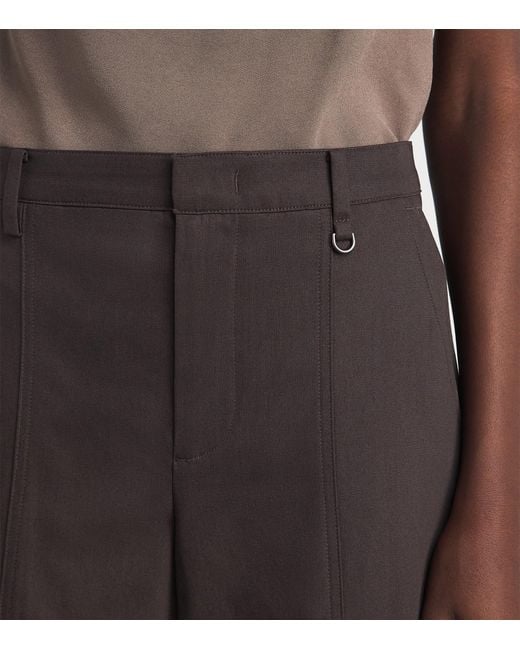 Vince Brown Stretch-Cotton Panelled Trousers