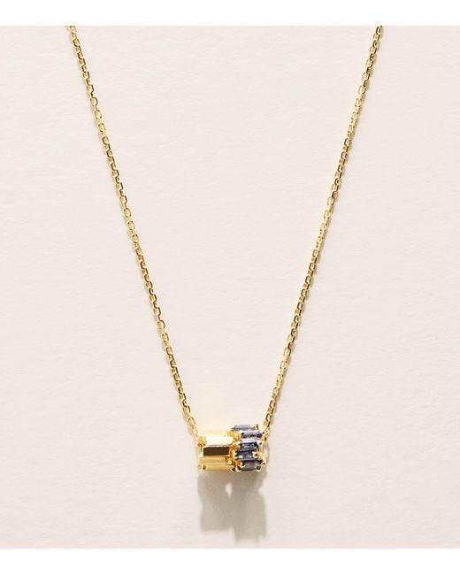 Suzanne Kalan Metallic And Sapphire Infinite Roundelle Pendant Necklace