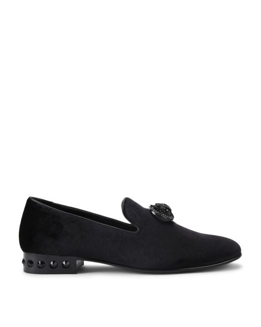 Kurt Geiger Black Velvet Ace Chelsea Loafers for men