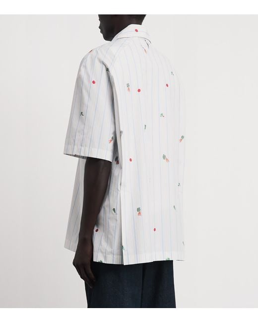 Jacquemus White Cotton Short-Sleeve Romarin Shirt for men