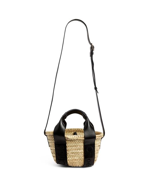 Chloé Small Woven Sense Basket Bag in Black | Lyst