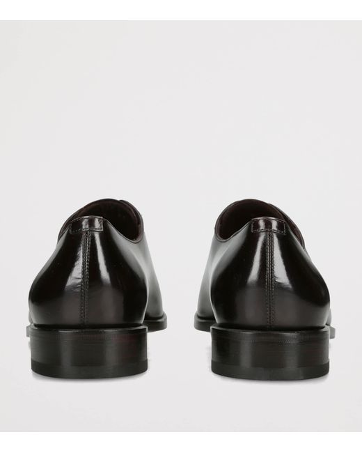 Ferragamo Brown Leather Oxford Shoes for men