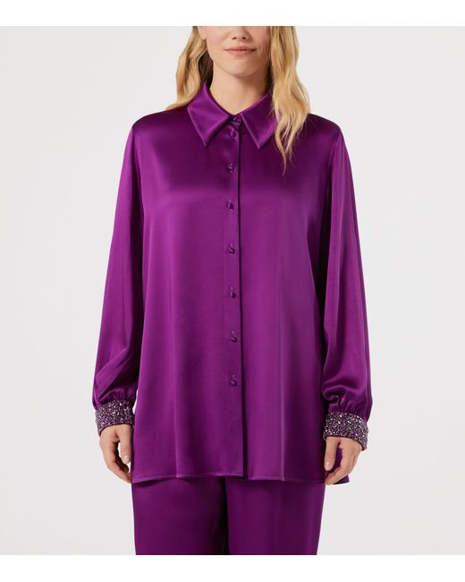 Marina Rinaldi Purple Embellished Shirt