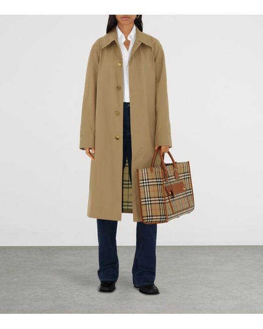 Burberry Brown Medium Check Freya Tote Bag