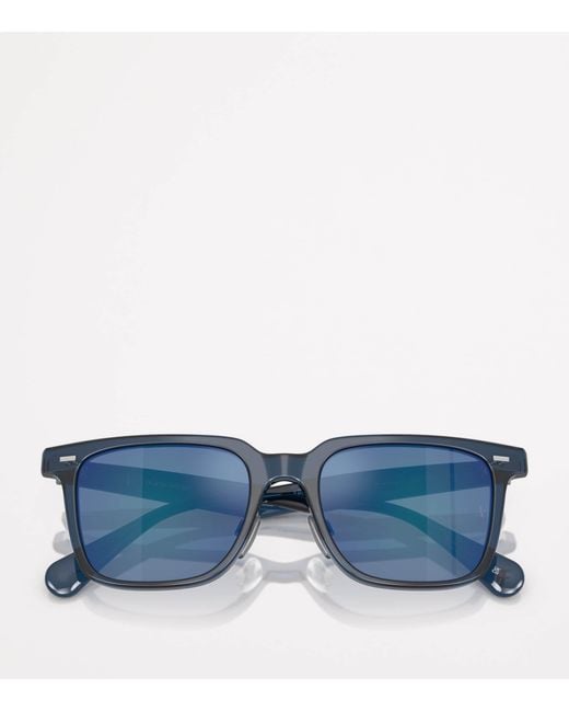 Oliver Peoples Blue Rectangular Mr. Federer Ii Sunglasses for men