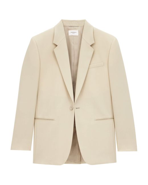 Saint Laurent Natural Wool Blazer for men