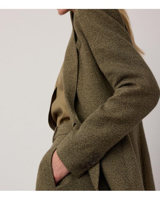 Ralph Lauren Green Linen-Cashmere-Silk Twill Parker Blazer for men