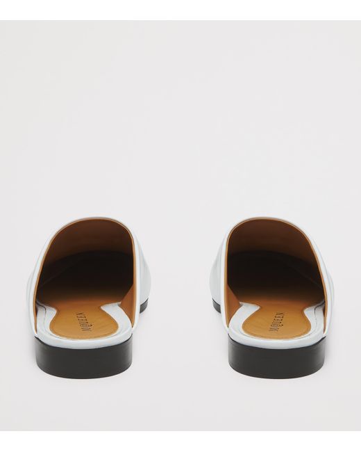 Alexander McQueen White Leather T-Bar Mules