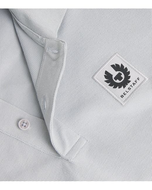 Belstaff White Cotton Logo Polo Shirt for men