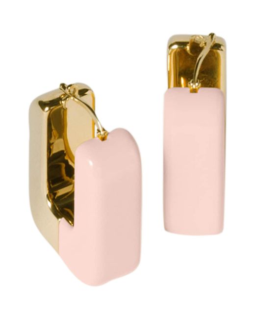 Miu Miu Natural Enamelled Hoop Earrings