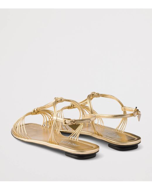 Prada Natural Nappa Leather Sandals