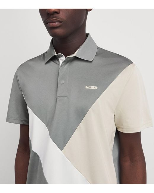 Ralph Lauren Gray Colour-Block Polo Shirt for men