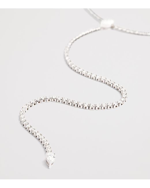 SHAY White And Diamond Thread Y Necklace