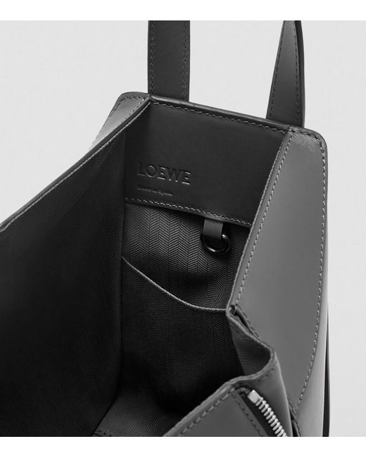 Loewe Black Leather Compact Hammock Top-handle Bag