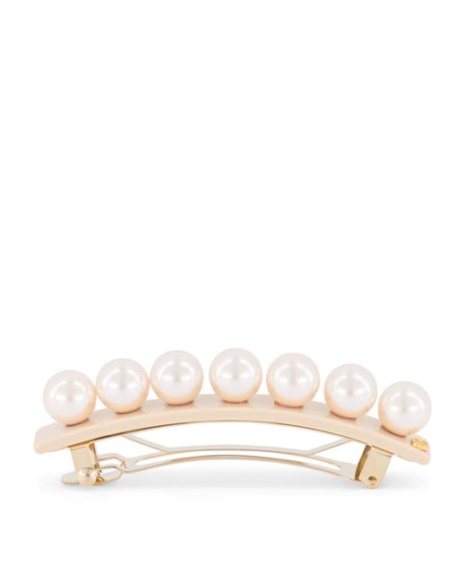 Alexandre De Paris Natural Oversize Pearl-Detail Slide Hair Clip