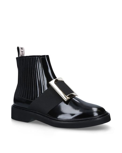 Roger Vivier Black Rangers Chelsea Boots