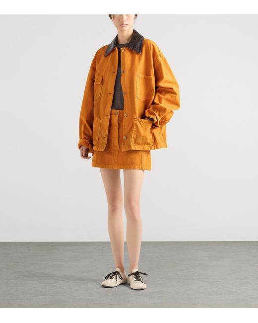 Prada Orange Canvas Mini Skirt