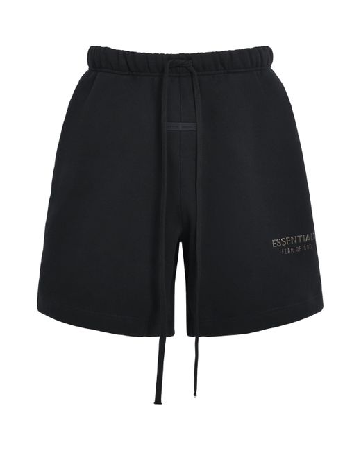 Fear Of God Black Cotton-Blend Logo Sweatshorts for men