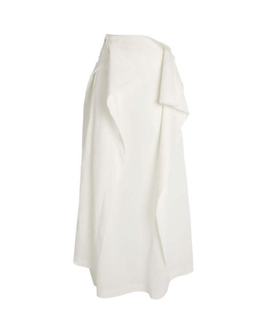 Issey Miyake White Ample Maxi Skirt