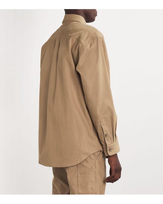 A.P.C. Natural Cotton Ribbed Emelien Shirt for men