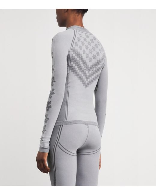 Skims Gray First Layers Half-Zip Top