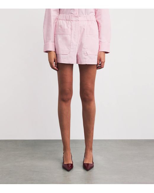 Maje Pink Cotton Shorts